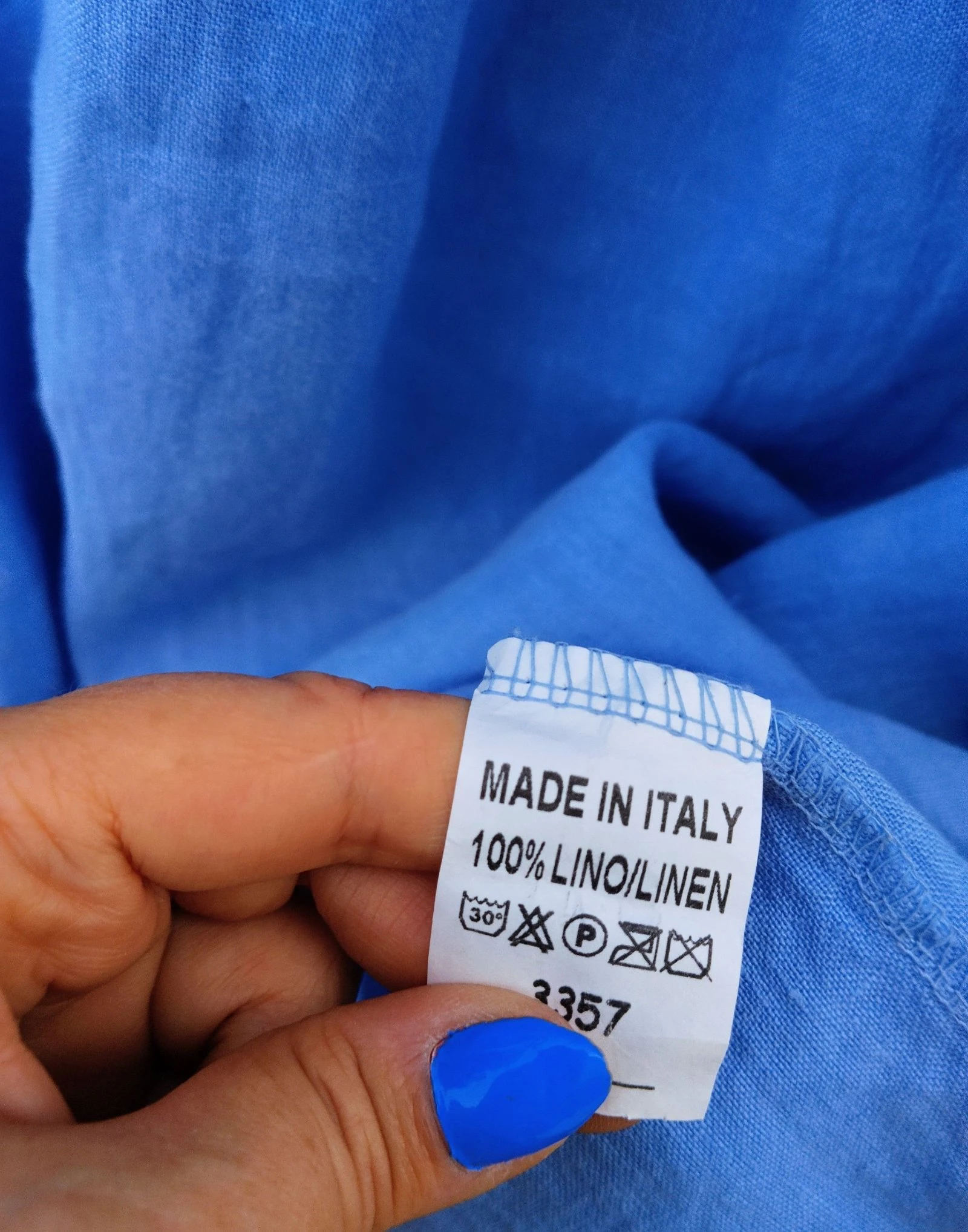 Vestido de lino con mangas cortas y bolsillos nuevo  – photo 5
